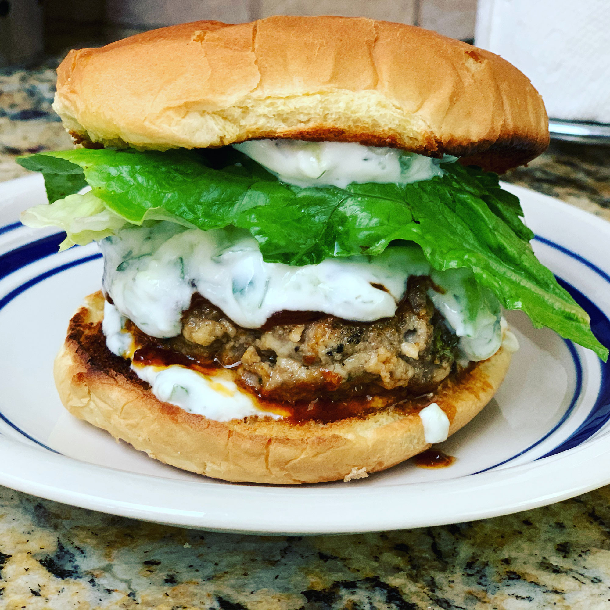 spicy lamb burger mint